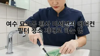 여수 묘도동 황사 미세먼지, 에어컨 필터 청소 제대로 하는 법!